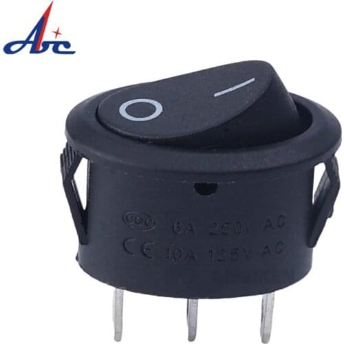 Mini Round Rocker Switch ON/OFF ON/ON Red Lamp 12volt Snap in 3 pins Car Switch