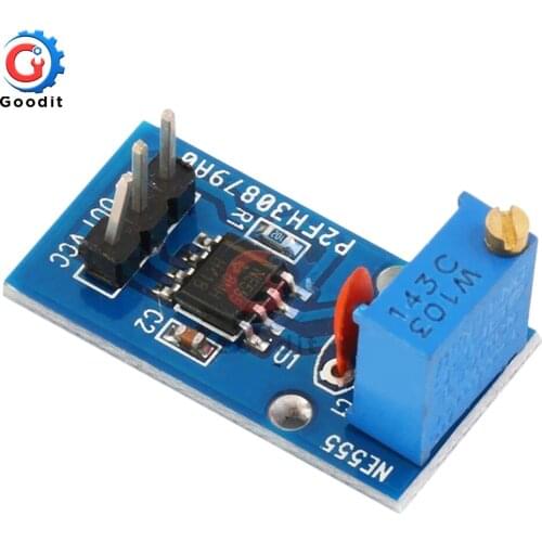 2pcs NE555 Adjustable Resistnce Frequency Pulse Generator Module For Arduino Smart Car 5V-12V Single Channel Output Module