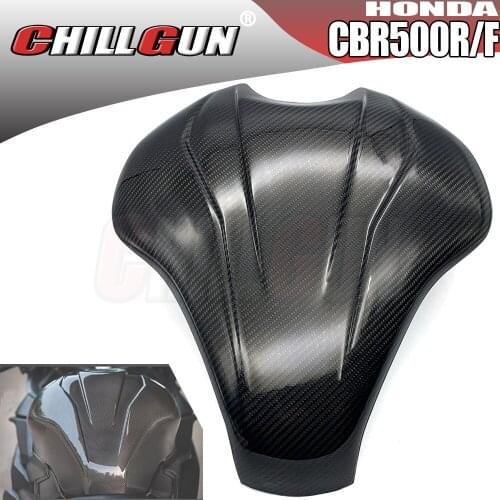 Motorcycle Parts Real Carbon Fiber Tank Cover Guard Case Fuel Pad Protector For HONDA CBR500R CBR500F 2019 2020 2021 CBR500 R/F