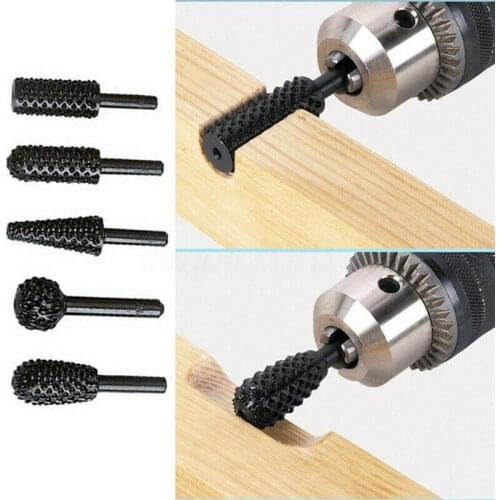 1/4'' 5PCS Drill Bit Set Cutting Tools For Woodworking Knife Wood Carving Tool Wood Work Wood Cutter Drill Bit Set
