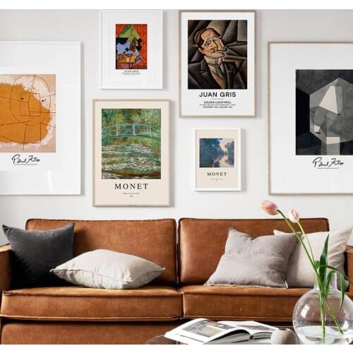 John Gray Abstract Man Bridge Lake Forest Wall Art Canvas Painting Nordic Posters And Prints Wall Pictures For Living Room Decor