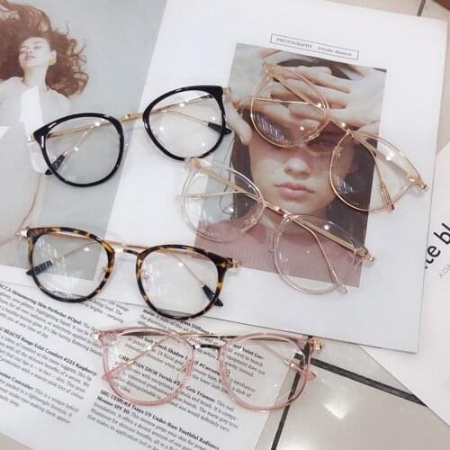 1pcs Retro Anti Blue Ray Computer Glasses Women Round Eye Glass Men Blue Light Blocking Fashion Eyewear Optical Frames