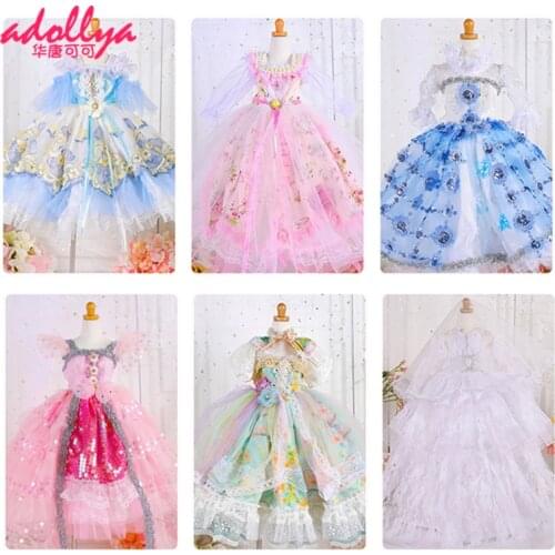 Adollya 1/3 BJD Doll Clothes Doll Dress for 60cm DIY Dolls Dream Princess fluffy Dress Dolls Accessories Gifts For Girls Toys
