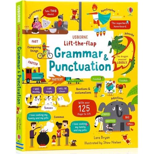Lift-the-Flap Grammar & Punctuation English Educational Picture Flap Book Children Learning Enlightenment Board Book Hardcover