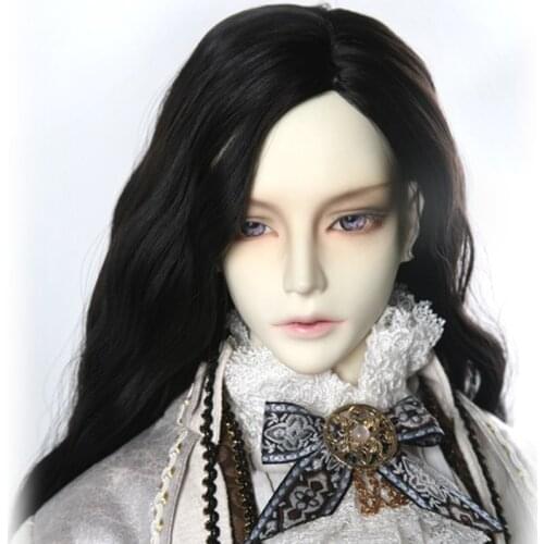 Free Shipping 1/3 1/4 1/6 1/8 Bjd SD Doll Wig High Temperature Uncles Long Black Wavy For BJD Super Hair Wig