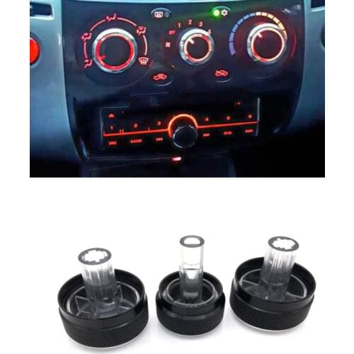For Mitsubishi Triton 2006-2014 3pcs/set Car AC Knob Air Conditioning Knob Heat Control Switch Knob