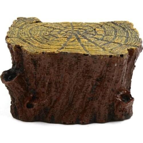 Ramp Mounted Resin Hut Habitat Landscape Aquarium for Aquatic Turtle Decoration