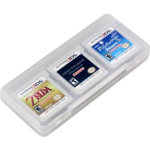 Clear 6 in 1 Game Card Storage Case Cartridge Box for Nintendo 3DS XL LL NDS DSi