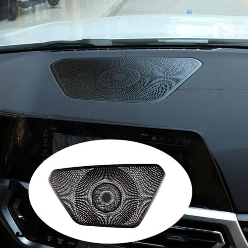 Aluminum Alloy Car Dashboard Speaker Frame Net For BMW 3 Series G20 G28 2019-2020 Car Dashboard Speaker Accessories