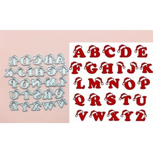 Christmas Hat Letter Metal Cutting Dies Stencils for DIY Scrapbooking Stamp/Photo Album Decorative Embossing Paper Cards