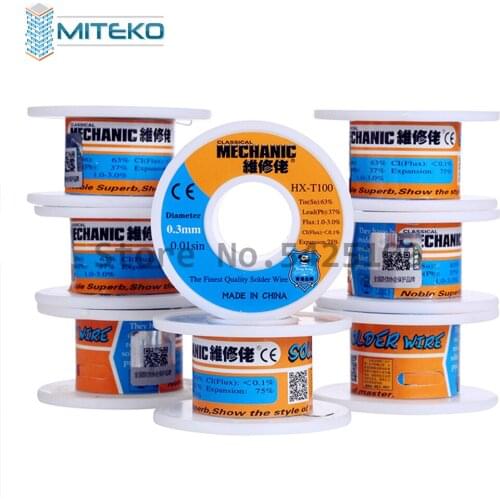 Tin Lead Rosin Core Solder Wire Mechanic 0.3mm 0.4mm 0.5mm 0.6mm 0.8mm 1.0mm Reel Welding Line PCB Repair