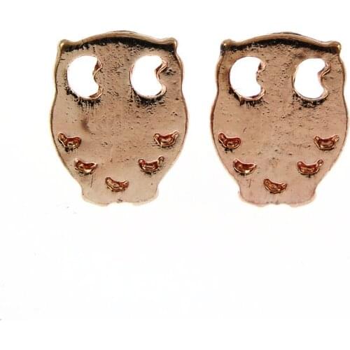 TianBo Fashion Jewelry New Cute Night Owl Stud Earrings for Women Animal Bird of Minerva Earings Pendients