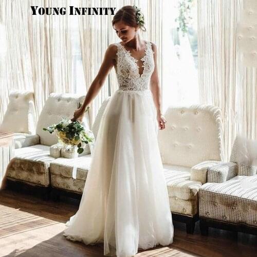 Young infinity Beach Wedding Dresses