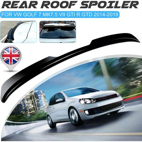 Rear Roof Spoiler For Volkswagen VW Golf 7 MK75 VII GTI R Line /Golf 7 GTI R GTD Max 2014-2019 Glossy Black Spoilers & Wings