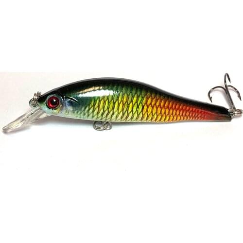 9.5cm/11.5g Minnow Hard Fishing Lure Artificial Bait Sinking Slowly 3D Eyes Wobbler Tackle For Pike Bass Carp Swimbai
