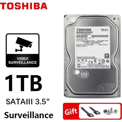 TOSHIBA Surveillance DVR NVR CCTV 1TB Hard Drive Disk 1000GB HDD HD Internal SATA 3 5700RPM 32M 3.5" Harddisk Harddrive