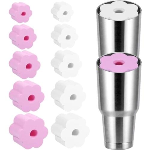 10 Pieces Cup Turners For Tumblers White And Pink Cup Turner Foam Inserts Turner Cup Doodle Assist Firm And Don't Drop