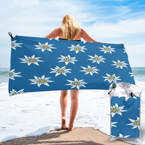 Wearable Bath Towel Edelweiss Of The Alpine Mountain Soft and Absorbent Unique Towel for Hotel Home Bathroom Gifts Women Bathrob