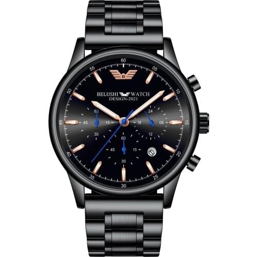 Student Trends Mens Watch New Watch Mens Quartz Watch Automatic Waterproof Luminous Stainless Steel Strap Mens 2021 Luxury