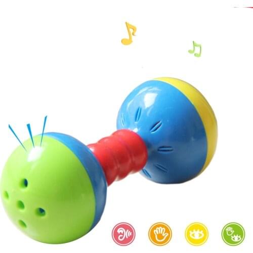 Baby Toy Rattles Bells Shaking Dumbells Early Development Toys 0-12 Months