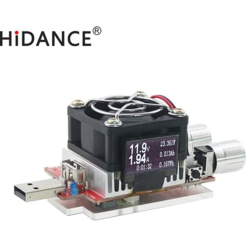 Usb electronic load adjustable constant current aging resistor 35w battery voltage capacity tester qualcomm qc2.0/3.0 voltmeter