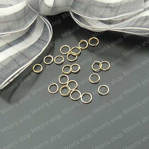 Wholesale Gold color Diameter 4mm Thickness 0.5mm Iron Jump Rings Diy Findings Accessories 20g Roughly 850 pieces (JM3103)