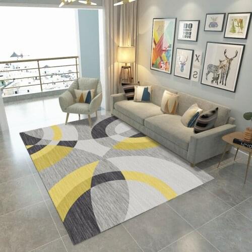 3D Geometric Anti-slip Carpet for Living Room Home Indoor Printed Decoration Area Rugs Bedroom Bedside Bay Window Sofa Floor Mat