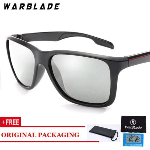 2018 New Polarized Photochromic Sunglasses Brand Design Men Square Driving Sun glasses Gafas For Men UV400 Male Eyewear WarBLade