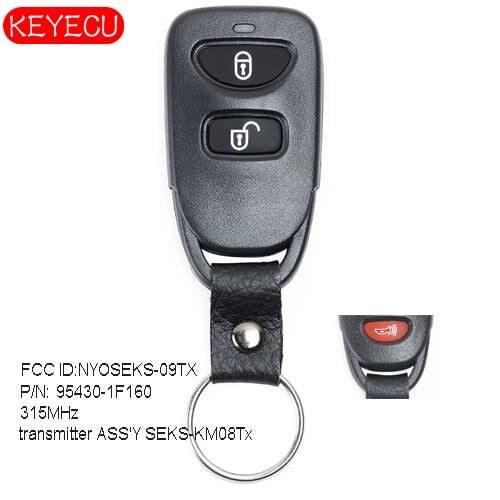 Keyecu Replacement Remote Key Fob for Kia Spectra 5, Sportage 2005-2010 FCC: NYOSEKS-09Tx , P/N: 95430-1F160 , 95430-1F110