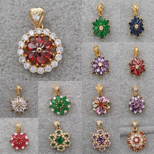 43 style Fashion Pendant for Womens Gold Filled Waterdrop Zirconia Necklace Pendant Fashion Wedding Jewelry accessories Gift