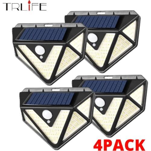 1/2/4PACK Powerful Solar LED Wall Light 4400MAH Outdoor Waterproof Garden Lamp Motion Sensor Garden Path Street Spotlights