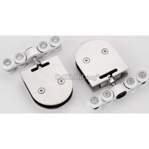 1PCS Stainless Steel Sliding Door Pulley Door Roller Load Bearing 120KG Glass Door Hanging Wheels Hanging Track Pulley FG561