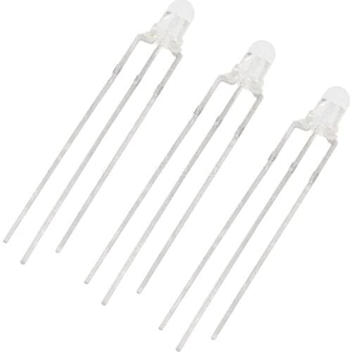 1000pcs LED 3mm Round Diffused Red & Green Two Color Common Cathode LED Diode Light Emitting Diode