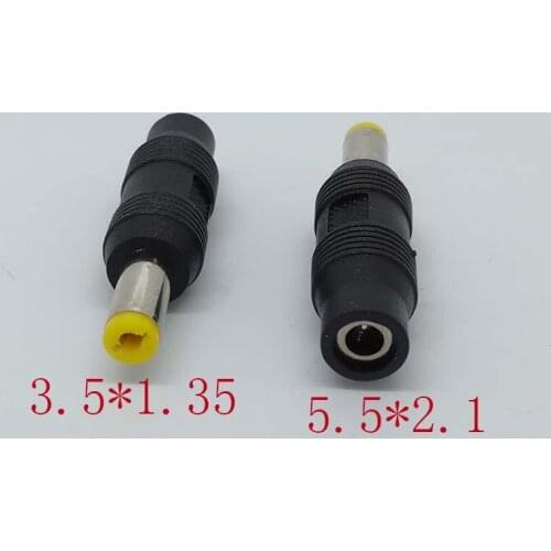 1x DC Power 5.5 x 2.1mm Male Plug To 3.5 x 1.35mm Female Jack Adapter Connector NEW