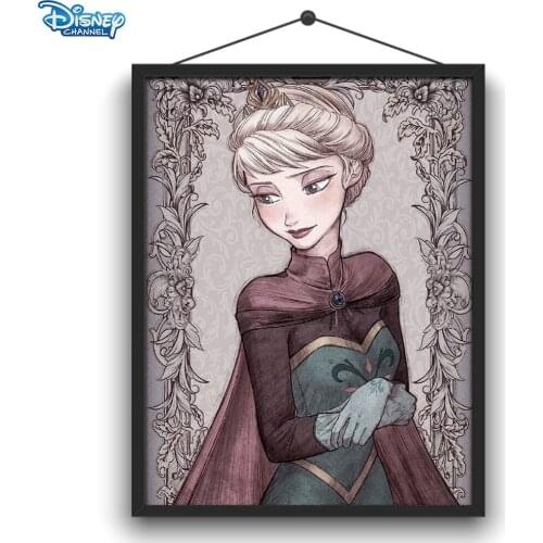 Disney 5D DIY Diamond Painting Aisha and Princess Anna Fashion Street Shot Full Round Diamond Embroidery Simple Home Decoration