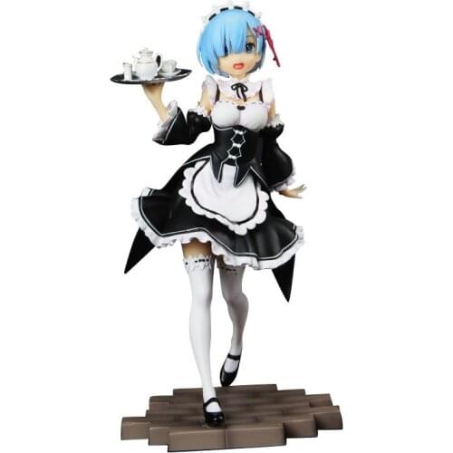 Anime Figures Re:Life A Different World From Zero Rem Tray Maid Action Girl Figurine Toys Collectible Model Doll