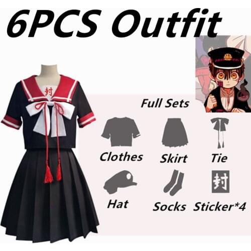 Anime Toilet Bound Jibaku Shounen Hanako kun Yugi Amane Cosplay Costume Lolita JK Uniform Set Sailor suit Men Women Halloween