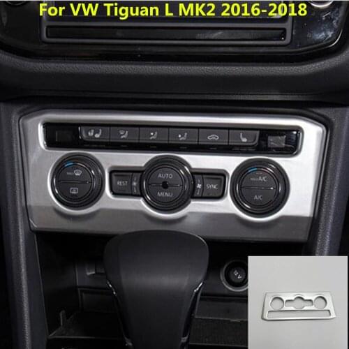 Car ABS Temperature Air-Condition Volume Switch Trim Frame Lamp Panel 1pcs For VW TiguanL Tiguan L MK2 2016 2017 2018 2019 2020