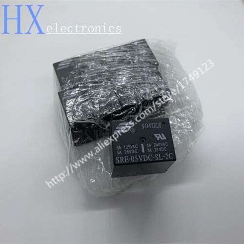 Free shipping 5PCS SRE-05VDC-SL-2C SRE-12VDC-SL-2C SRE-24VDC-SL-2C 5V 12V 24V 3A 240V 8PIN