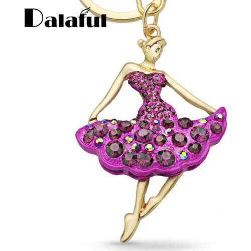 Ballet Ballerina Dancer Girl Souvenir Gift Keychain Lovely Purse Bag Buckle HandBag Pendant For Car Keyring Holder K229 New
