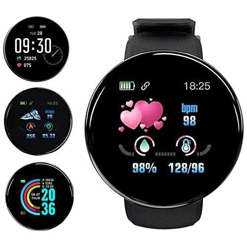 Fitness Sports Activity Tracker Bracelet with Heart Rate Blood Pressure Monitor IPX65 Waterproof Bluetooth Smartwatch