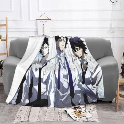 Bungou Stray Dogs Blanket Fleece Winter Comics Breathable Lightweight Thin Throw Blanket for Home Couch Plush Thin Quilt