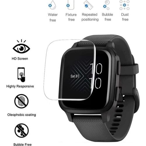 1 Piece For Venu SQ Hydraulic Film TPU Film Smart Watch Hydrogel Unthin Soft Clear Full Screen Protector Film For Garmin Venu SQ