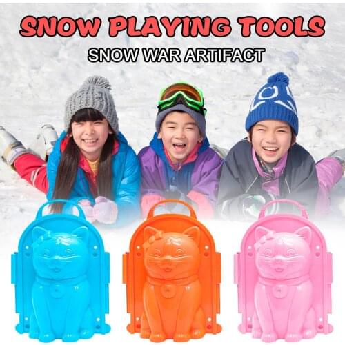 Creative 3D beach model playing snowball clip winter snowball fight animal modeling childrens outdoor sand snowball mold