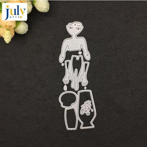 Julyarts Creative Human Silver Cutting Cutter Paper Handwork Gift Cutting For DIY Scrapbooking Dies Metal Embossing Craft Dies