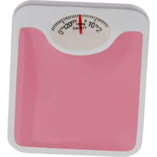 1:12 Doll House Miniature Pink Weighing Bathroom Scale Home Room Accessories