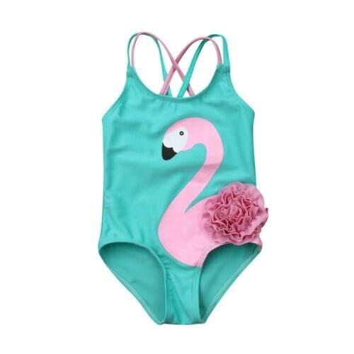 Girl Swimwear Toddler Kids Baby Girls Flamingo Bikini Swimwear Swimsuit Beachwear Bathing Suit