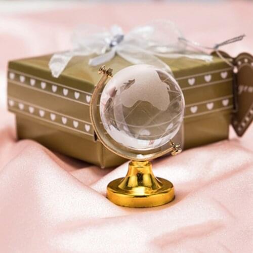 Ins Mini Crystal Globe Creative Desktop Transparent Decoration Desk Decoration Girlfriend Gift Decoration Home With Box