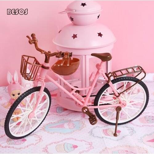 Ins Girl Heart Simulation Pink Bicycle Model Decoration Home Decoration Photo Camera Props Decoration Small Items Mini Bike