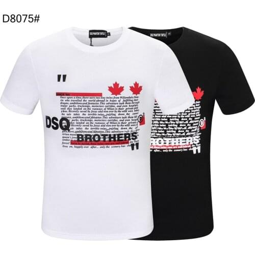 DSQ PHANTOM TURTLE Mens Short Sleeve Logo Series Graphic T-Shirt Men Fashion Print Cotton Tees Breathable Quality Tops D8075